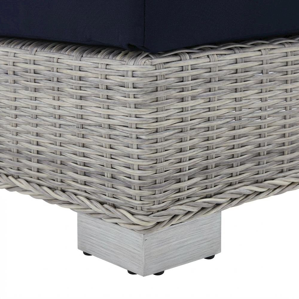 Outdoor Patio Wicker Rattan Corner Chair In Stylish Design For Lounge Seating. Picture 6