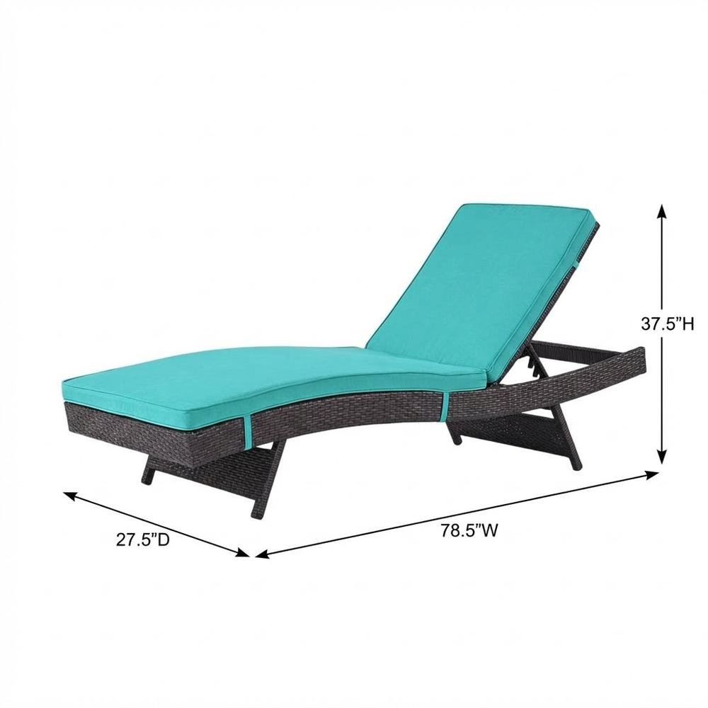 Outdoor Patio Chaise With Cushion For Lounge Comfort. Picture 7