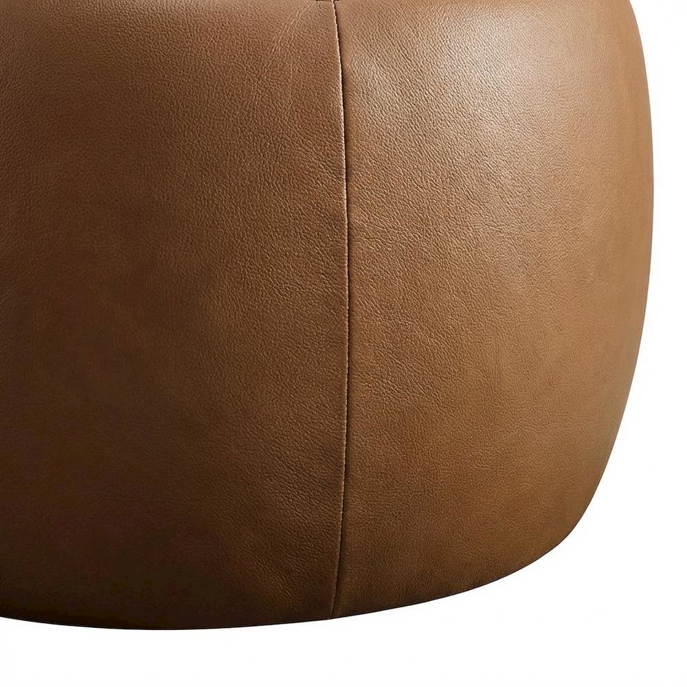 Vegan Leather Storage Ottoman, Neutral Color with Spacious Seat, Durable. Picture 6