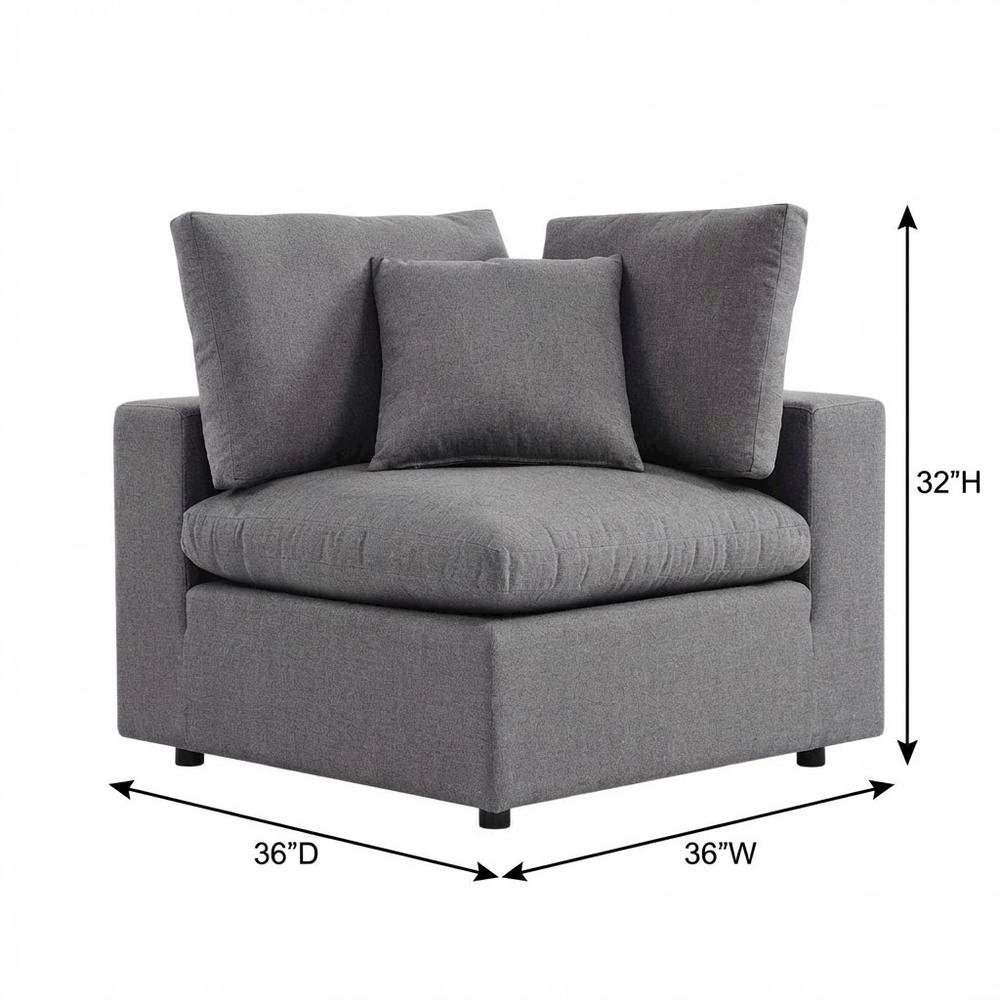 Outdoor Patio Corner Chair With Plush Cushion And Durable Frame. Picture 7