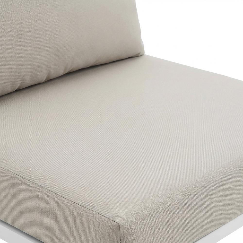 Outdoor Patio Aluminum Armless Lounge Chair With Lightweight Design. Picture 5
