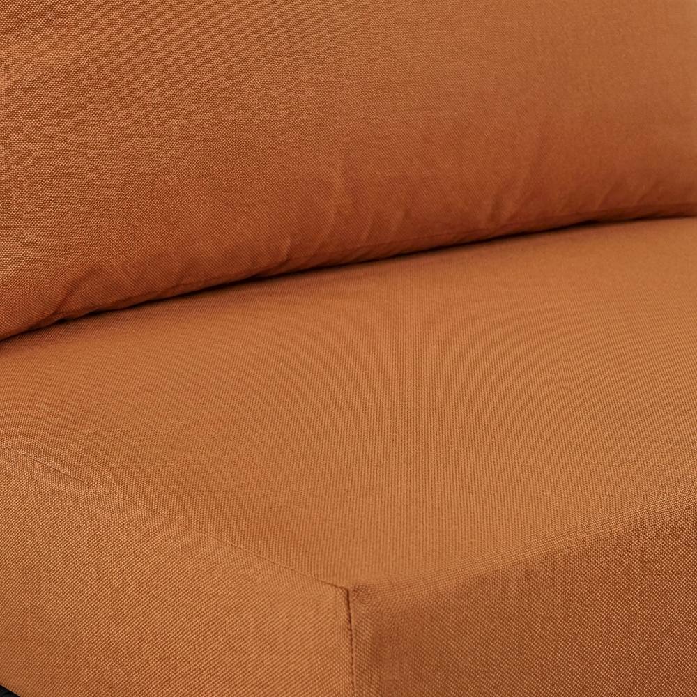 Outdoor Patio Armless Lounge Chair With Cushioned Back, Seat For Outdoor. Picture 5