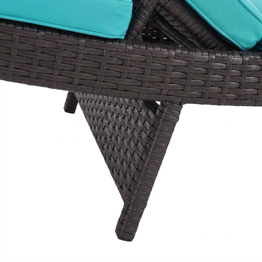 Outdoor Patio Chaise Set Of 2 With Cushioned Lounge Chairs For Garden, Backyard. Picture 6