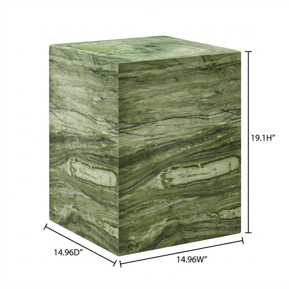 Concrete outdoor side table with modern design and versatile use. Picture 7