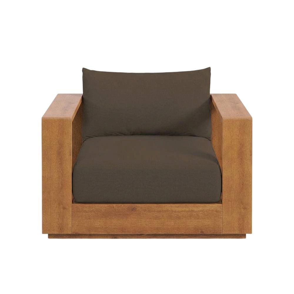 3-Piece Outdoor Acacia Wood Patio Furniture Set, Comfortable Seating, Armrests. Picture 4