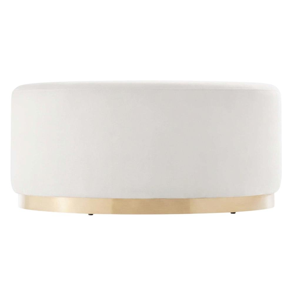 Velvet Ottoman with Upholstered Surface for Outdoor Living Space. Picture 4