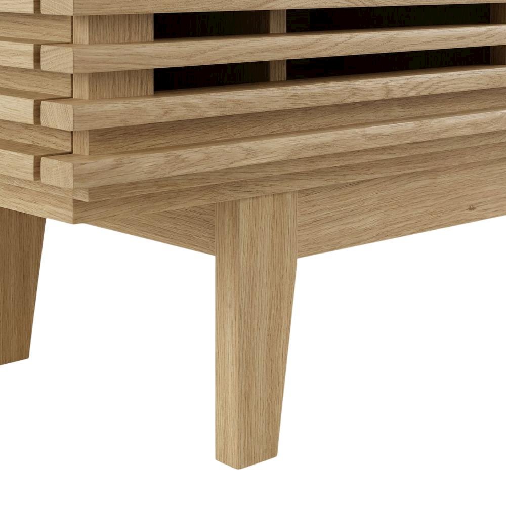 Brown wood TV stand with sleek design and sturdy construction. Picture 6