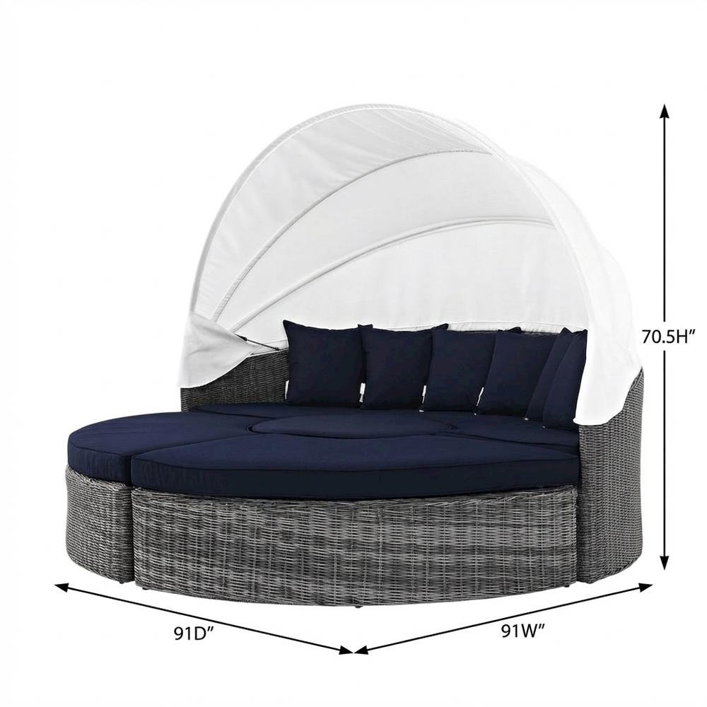 Outdoor Patio Sunbrella Daybed With Weather-Resistant Fabric. Picture 7