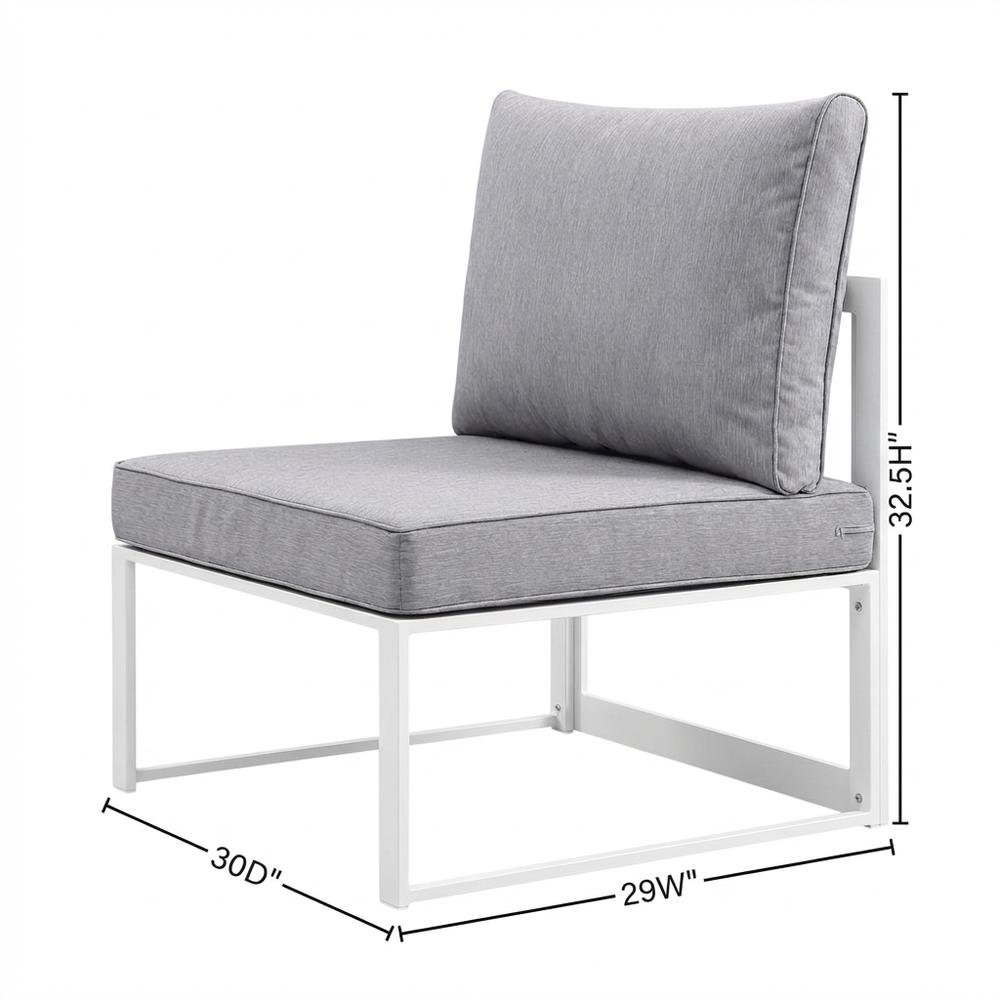 Outdoor Patio Chair With Back Cushion And Sturdy Frame. Picture 7