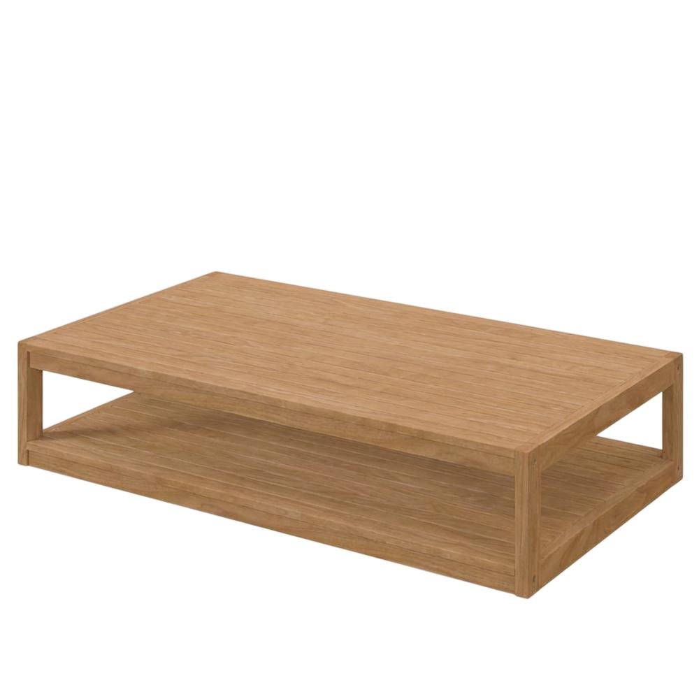 Teak Wood Outdoor Coffee Table With Sturdy Construction And Elegant Design. Picture 1