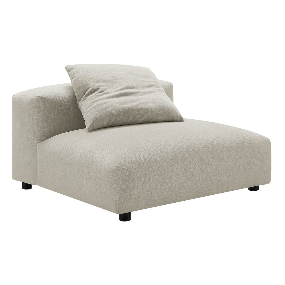 Solace 4-Piece Modular Upholstered Fabric Sectional Sofa With Ottoman. Picture 4