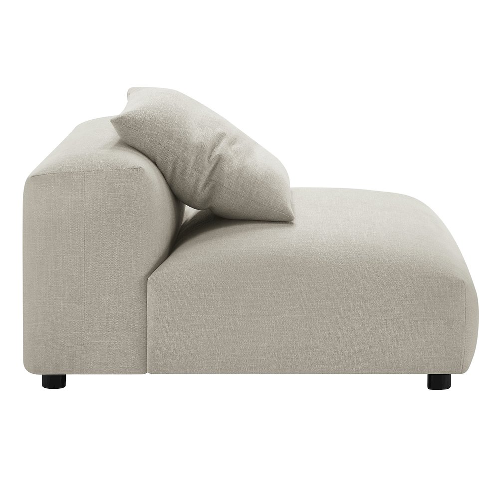 Solace 4-Piece Modular Upholstered Fabric Sectional Sofa With Ottoman. Picture 8