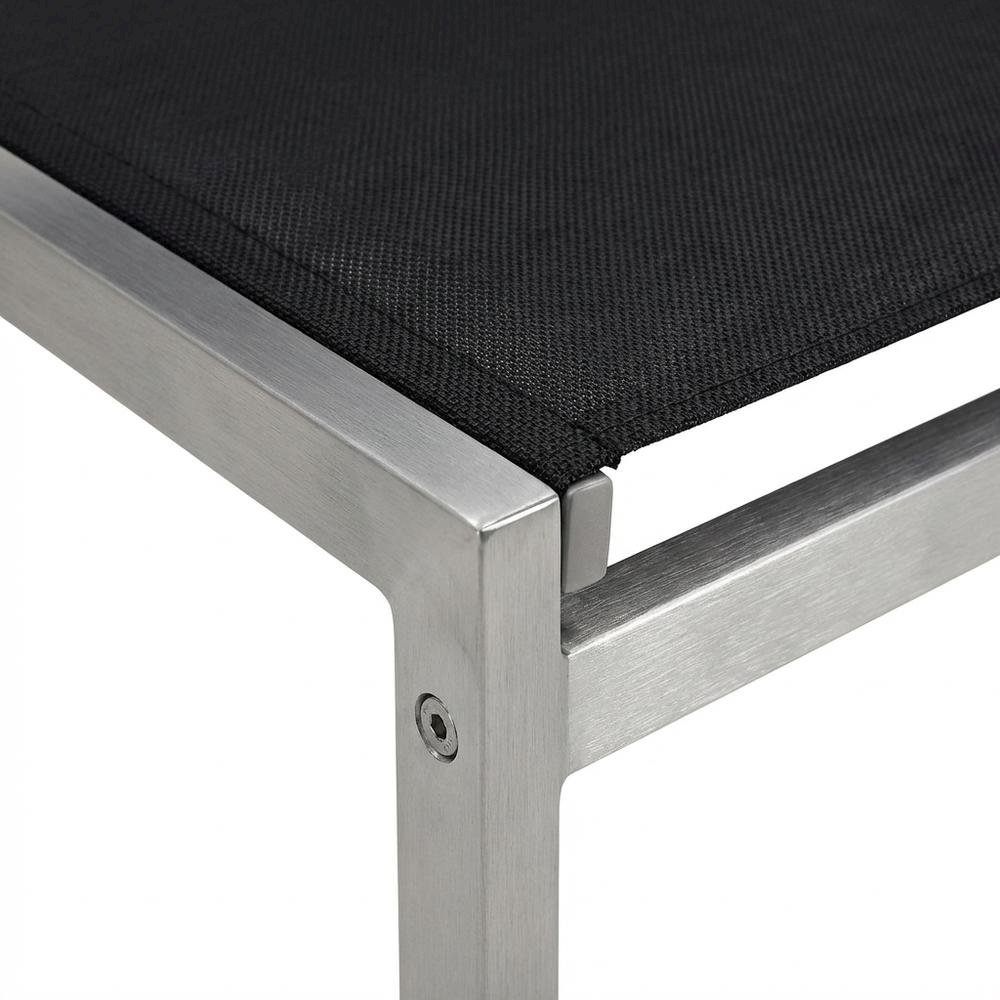 Aluminum Outdoor Lounge Chair Set Of 2 With Backrest And Cushioned Seat. Picture 6