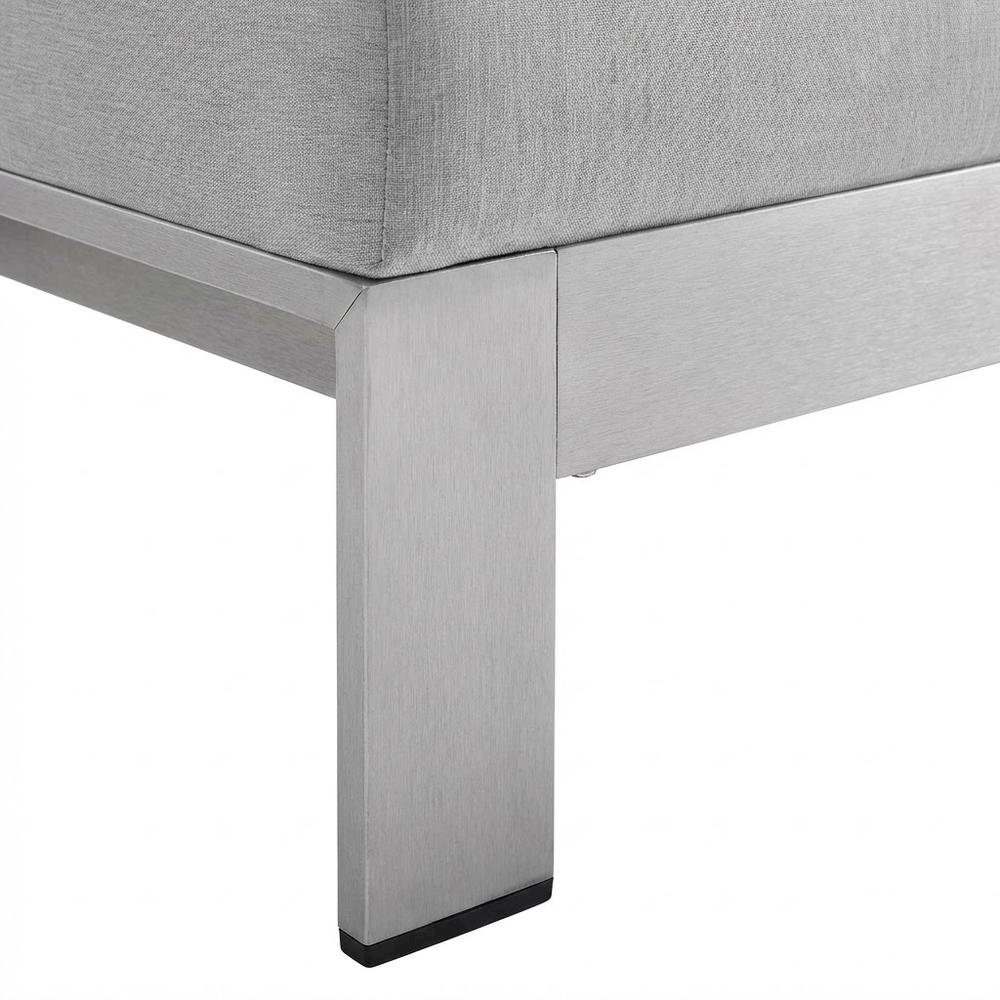 Fabric Aluminum Outdoor Lounge Chair With Armrest-Free Design. Picture 6