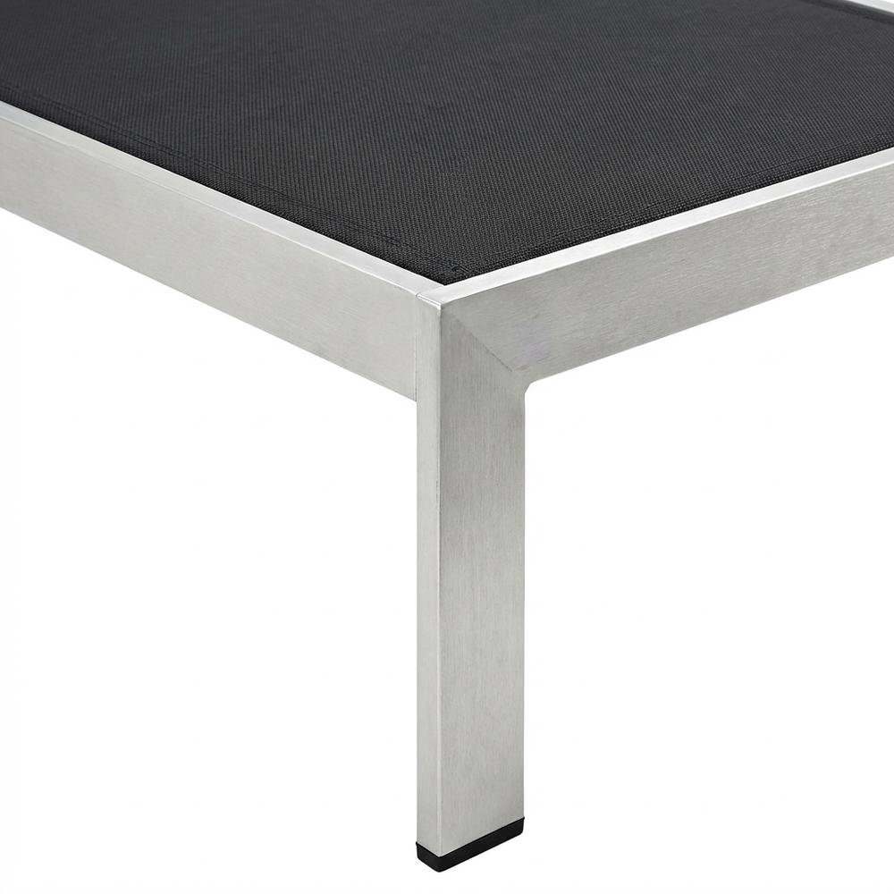 Outdoor Patio Aluminum Chaise With Comfortable Backrest And Stylish Design. Picture 6