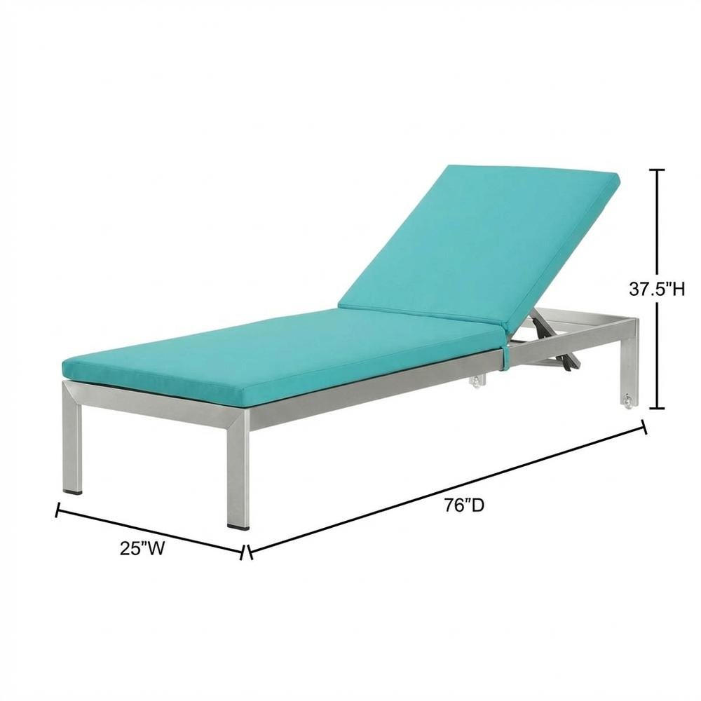 Aluminum Outdoor Lounge Chair With Cushions And Comfortable Backrest. Picture 7