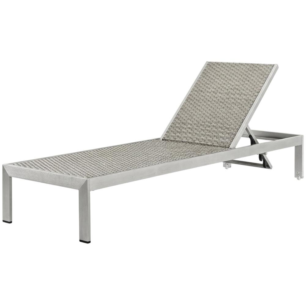 Aluminum Rattan Outdoor Lounge Chair With Adjustable Backrest. Picture 1