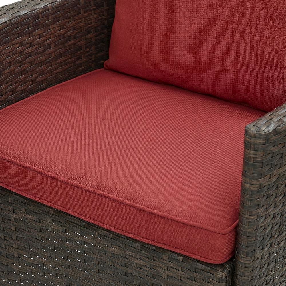 Outdoor Patio Wicker Rattan Dining Armchair Set Of 2 With Armrests. Picture 5