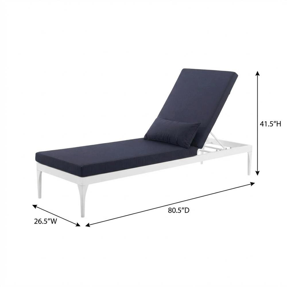 Outdoor Patio Chaise Lounge With Cushioned Seating And Durable Frame. Picture 7