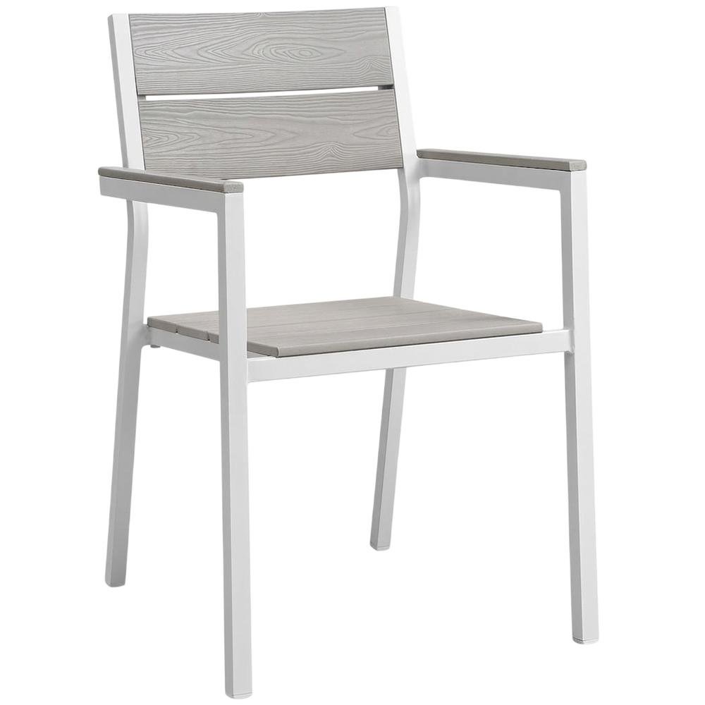 Outdoor Patio Armchair With Armrest And Stackable Design. Picture 1