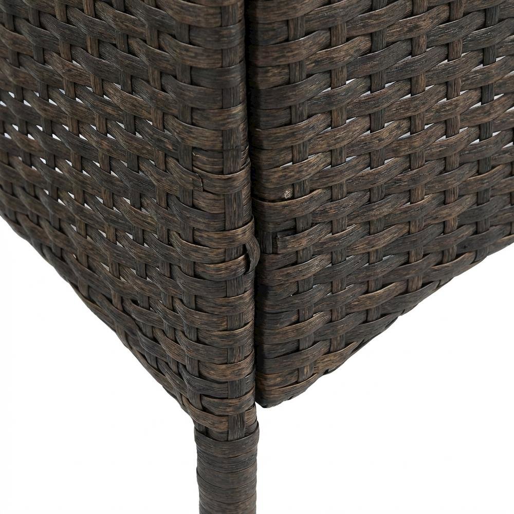 Outdoor Patio Wicker Rattan Dining Armchair With Cushioned Seat. Picture 6