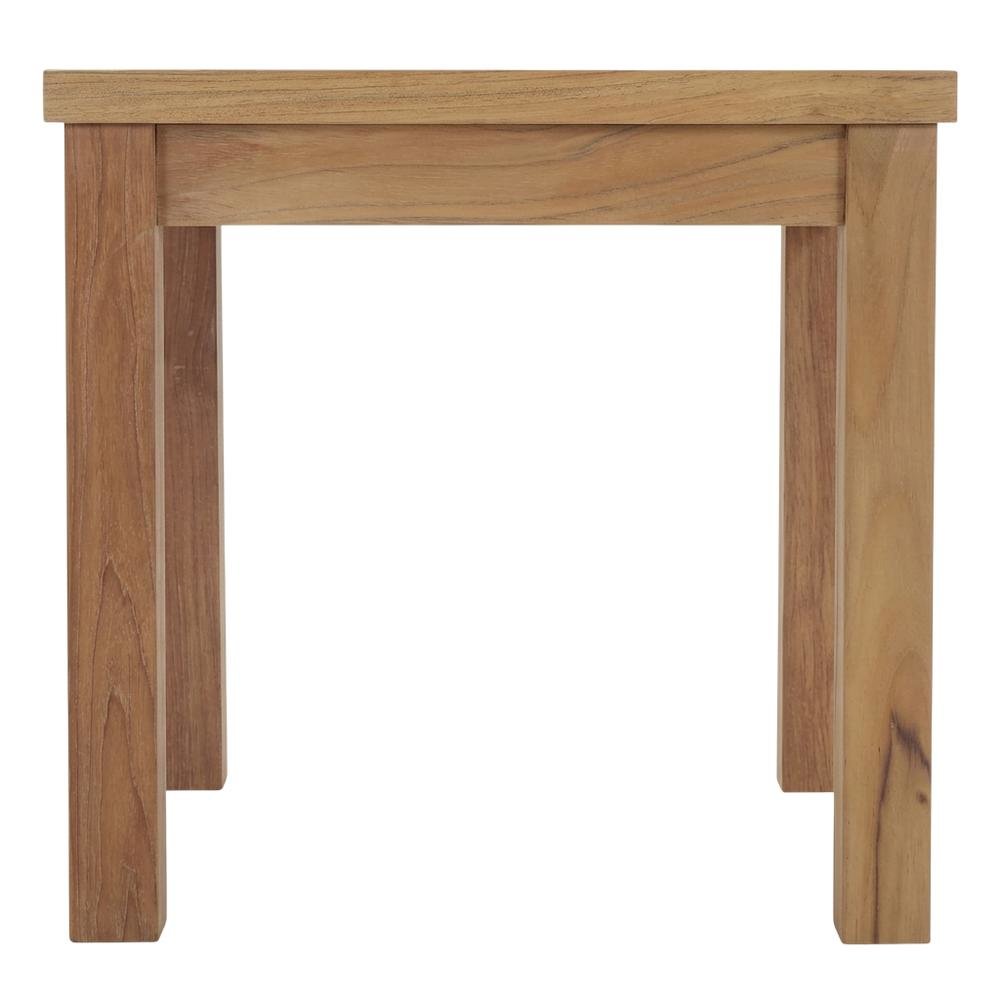 Teak Outdoor Patio Side Table With Elegant Finish And Sturdy Design. Picture 4