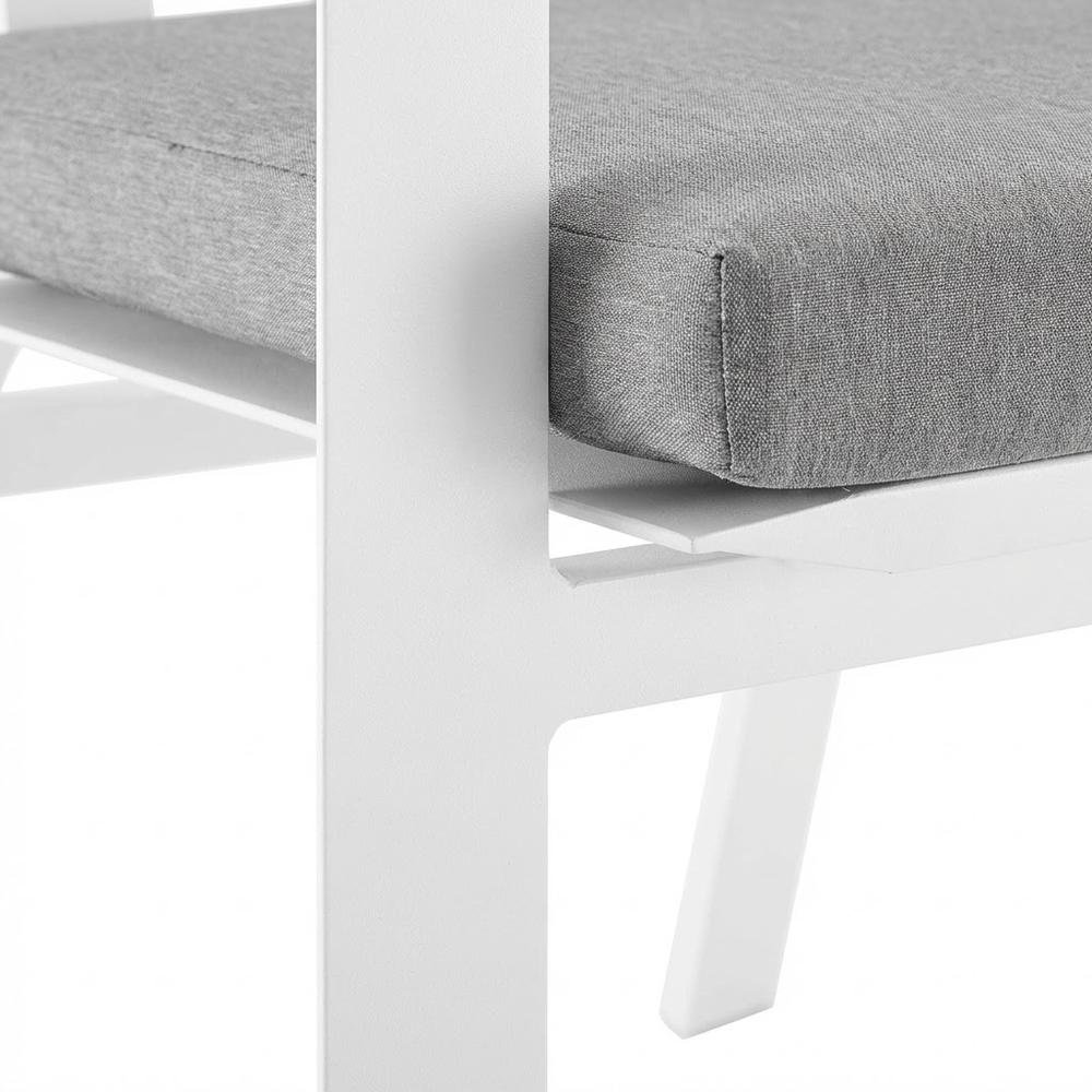 Stackable Outdoor Aluminum Dining Armchair With Armrests And Lightweight Design. Picture 6