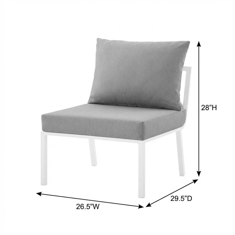 Aluminum Patio Lounge Chair With Cushioned Backrest And Sturdy Frame. Picture 7