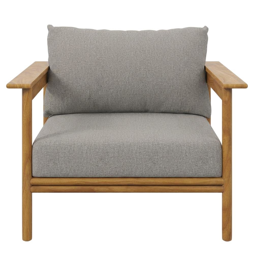 Teak Wood Outdoor Patio Armchair for Garden and Porch Relaxation. Picture 4