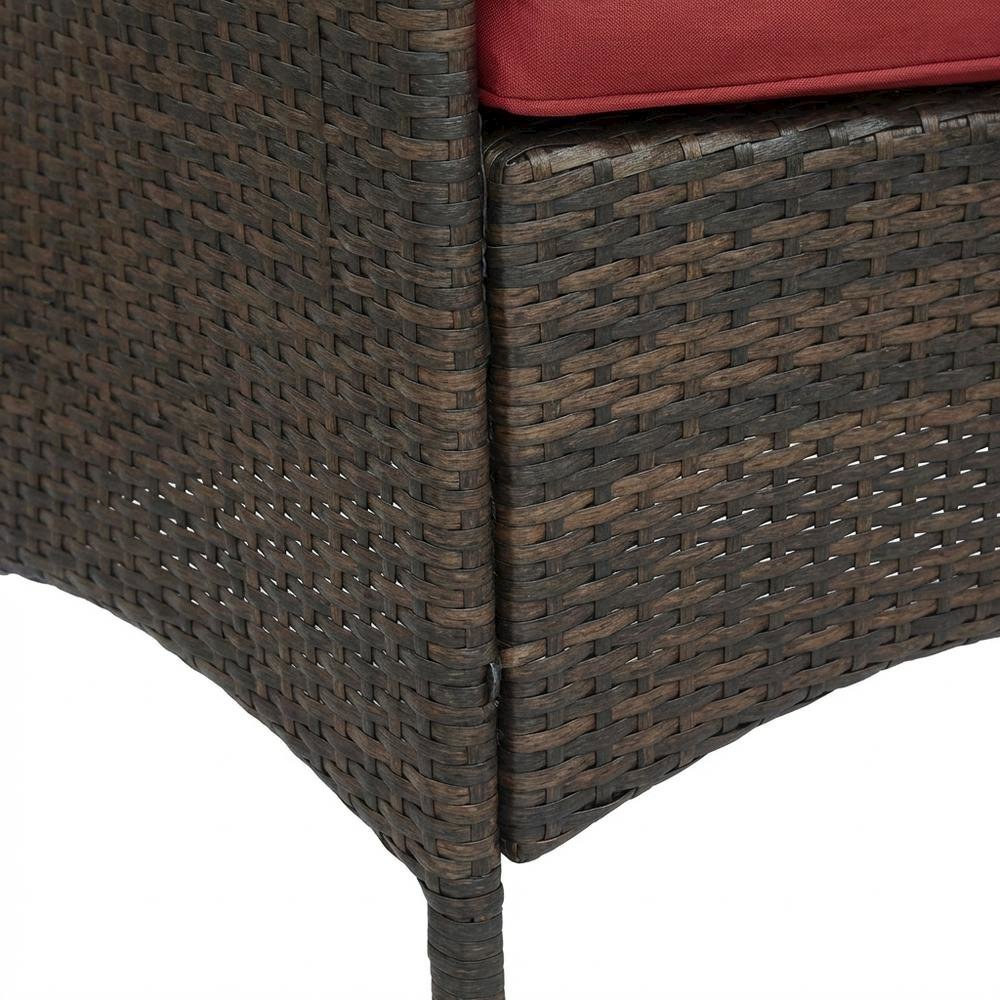 Outdoor Patio Wicker Rattan Dining Armchair Set Of 2 With Armrests. Picture 6
