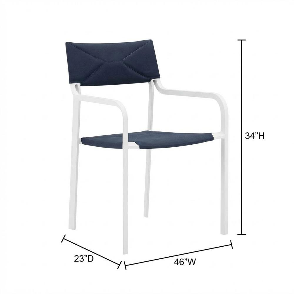 Outdoor Patio Aluminum Armchair Set Of 2 With Stackable Design For Lounge Use. Picture 7