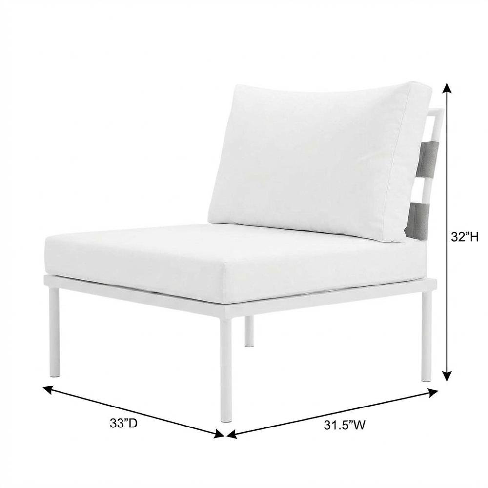 Outdoor Patio Aluminum Lounge Chair With Armless Design For Garden, Terrasse Use. Picture 7