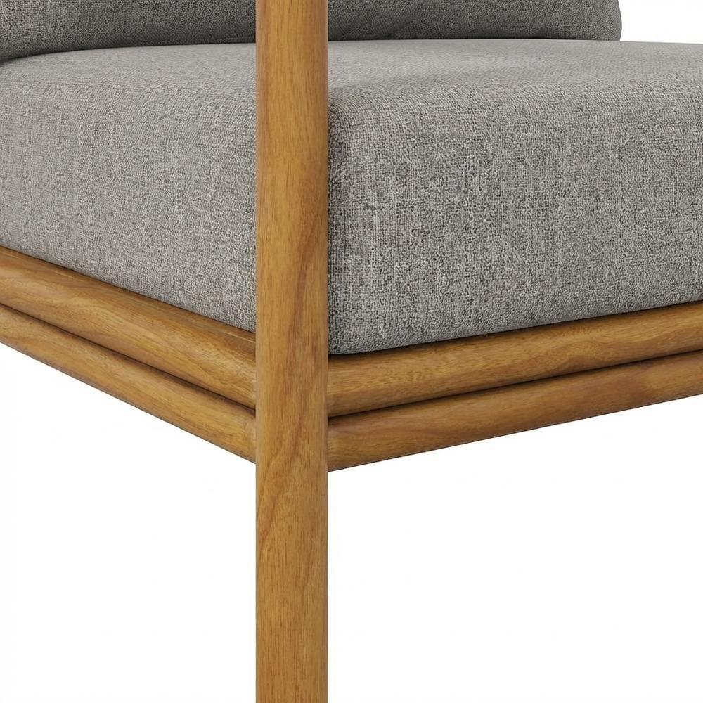 Teak Wood Outdoor Patio Armchair for Garden and Porch Relaxation. Picture 6
