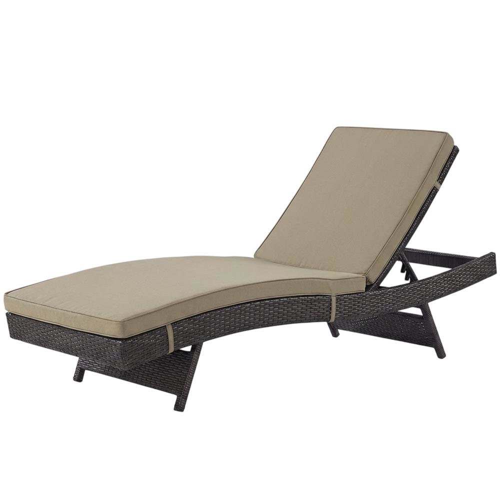 Outdoor Patio Chaise With Cushioned Comfort For Lounge Relaxation. Picture 1