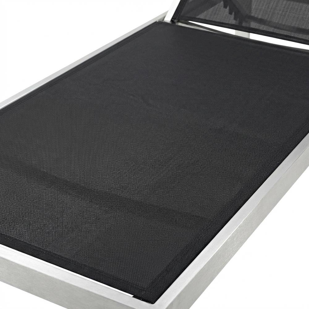 Outdoor Patio Aluminum Chaise With Comfortable Backrest And Stylish Design. Picture 5
