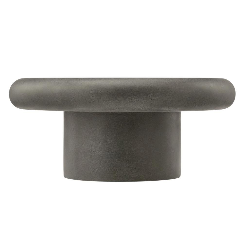 Round Concrete Outdoor Coffee Table with Modern Design and Durable Finish. Picture 4