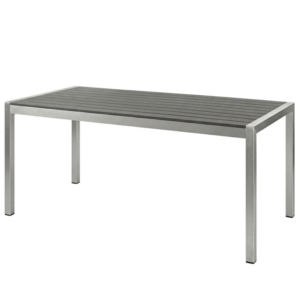 Aluminum Outdoor Dining Table with Sturdy Frame and Elegant Design. Picture 1