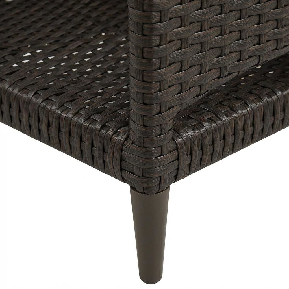 Outdoor Wicker Rattan Dining Armchair Set Of 4 With Armrests. Picture 7