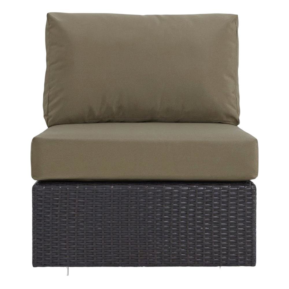 Outdoor Patio Armless Lounge Chair With Cushions For Comfortable Seating. Picture 4