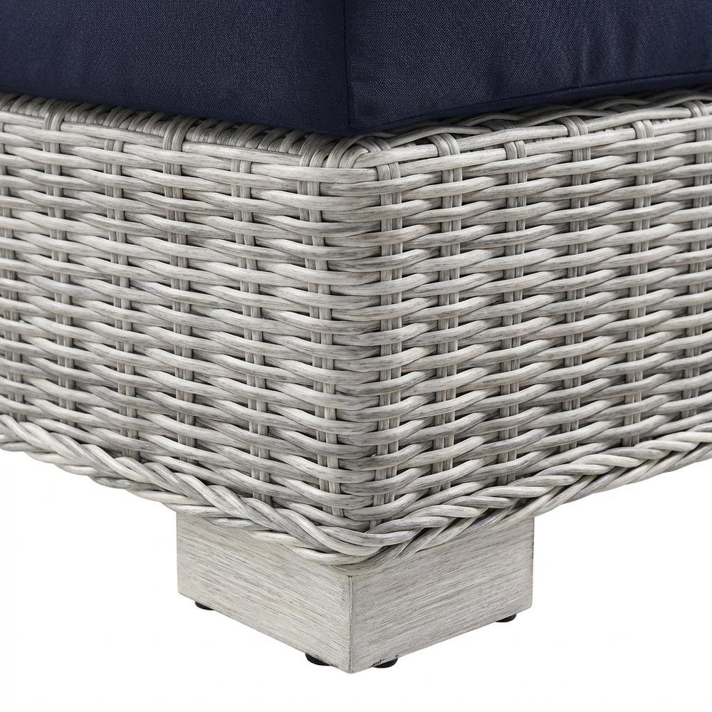 Outdoor Wicker Rattan Corner Chair For Patio Lounge Use. Picture 6