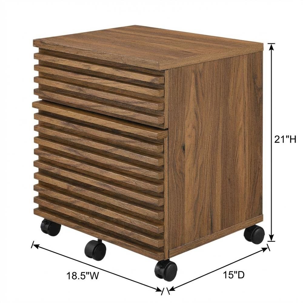 Wood File Cabinet In Finish With Spacious Storage And Classic Design. Picture 7