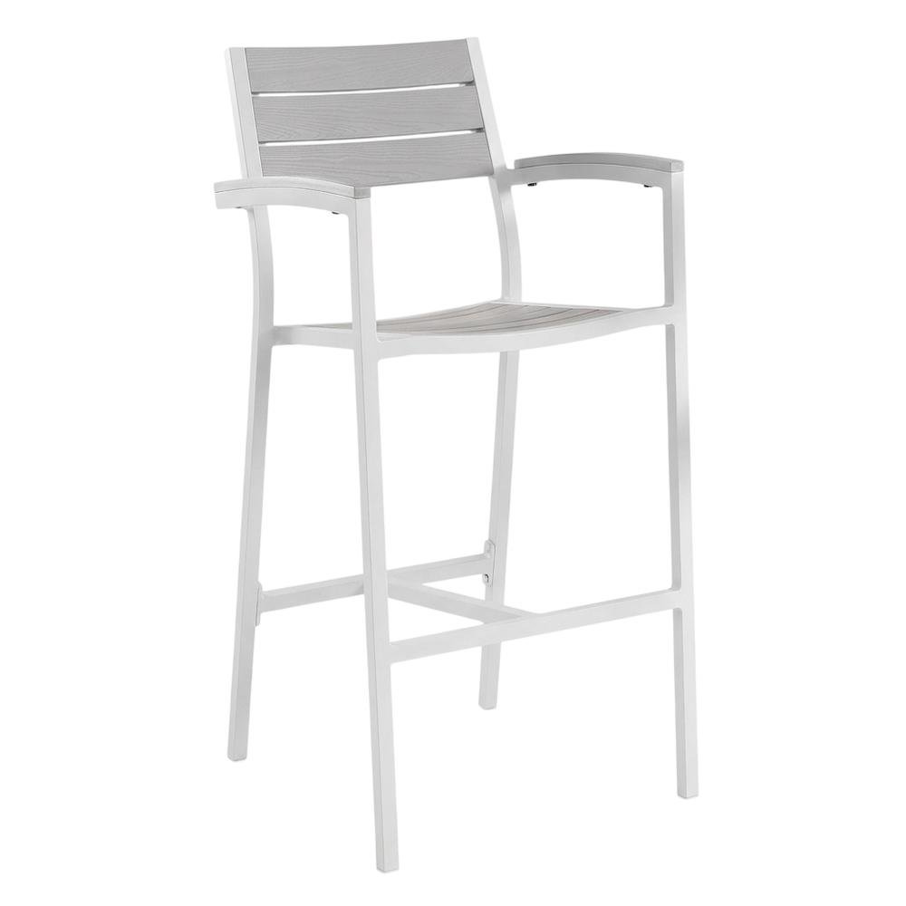Outdoor Patio Bar Stool Set Of 2 With Armrests And Sturdy Construction. Picture 1
