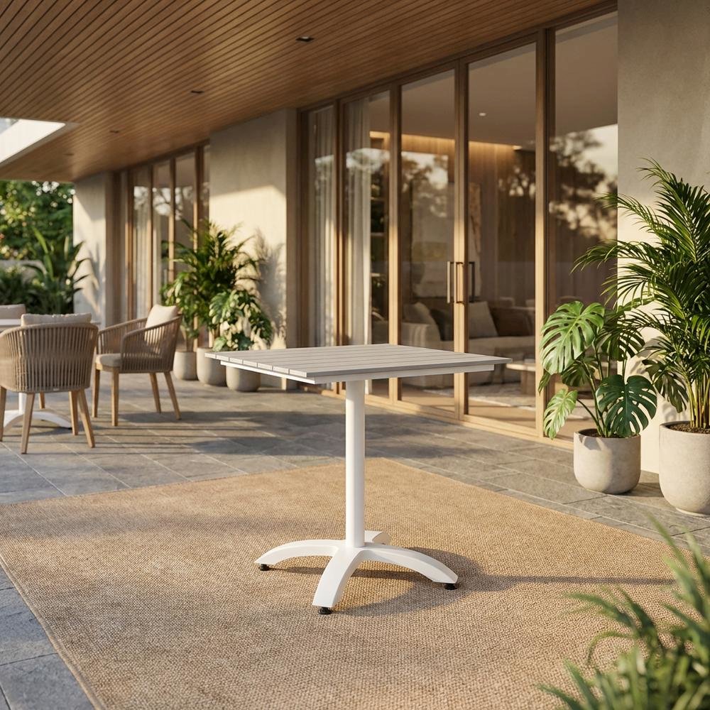 Outdoor Patio Dining Table With Modern Design And Durable Surface. Picture 2