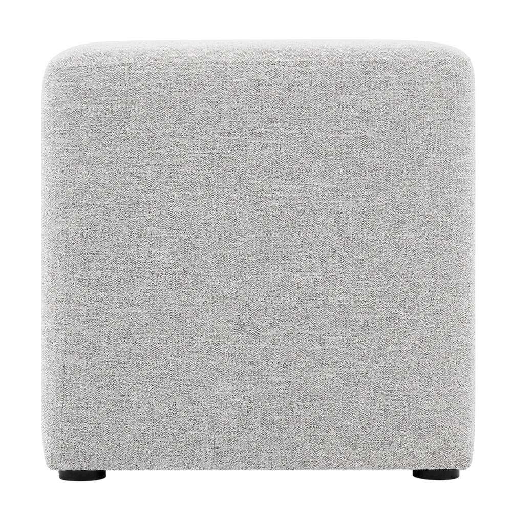Square Woven Fabric Ottoman With Cushioned Top For Outdoor Seating. Picture 4