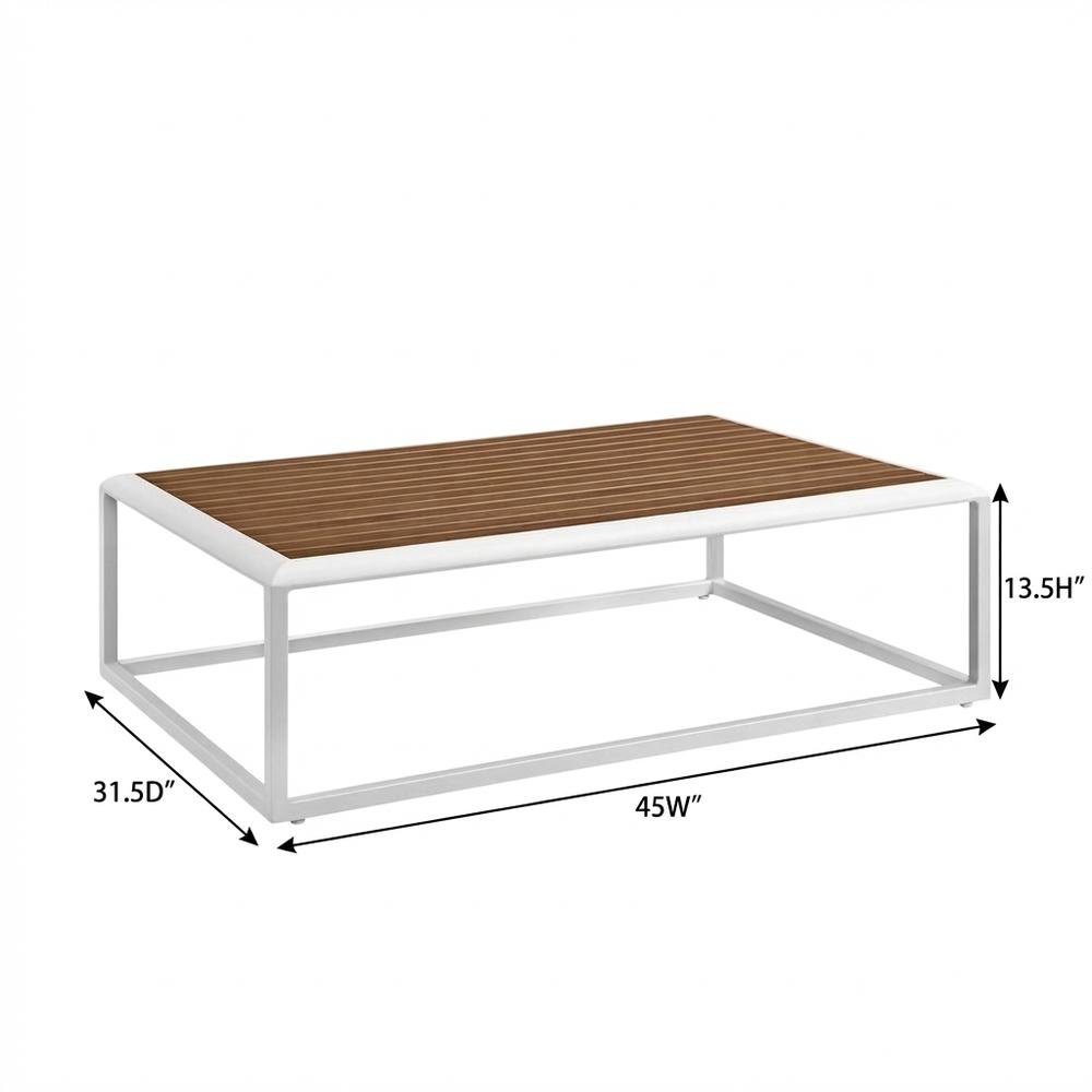 Aluminum Outdoor Coffee Table with Durable Finish and Modern Design. Picture 7
