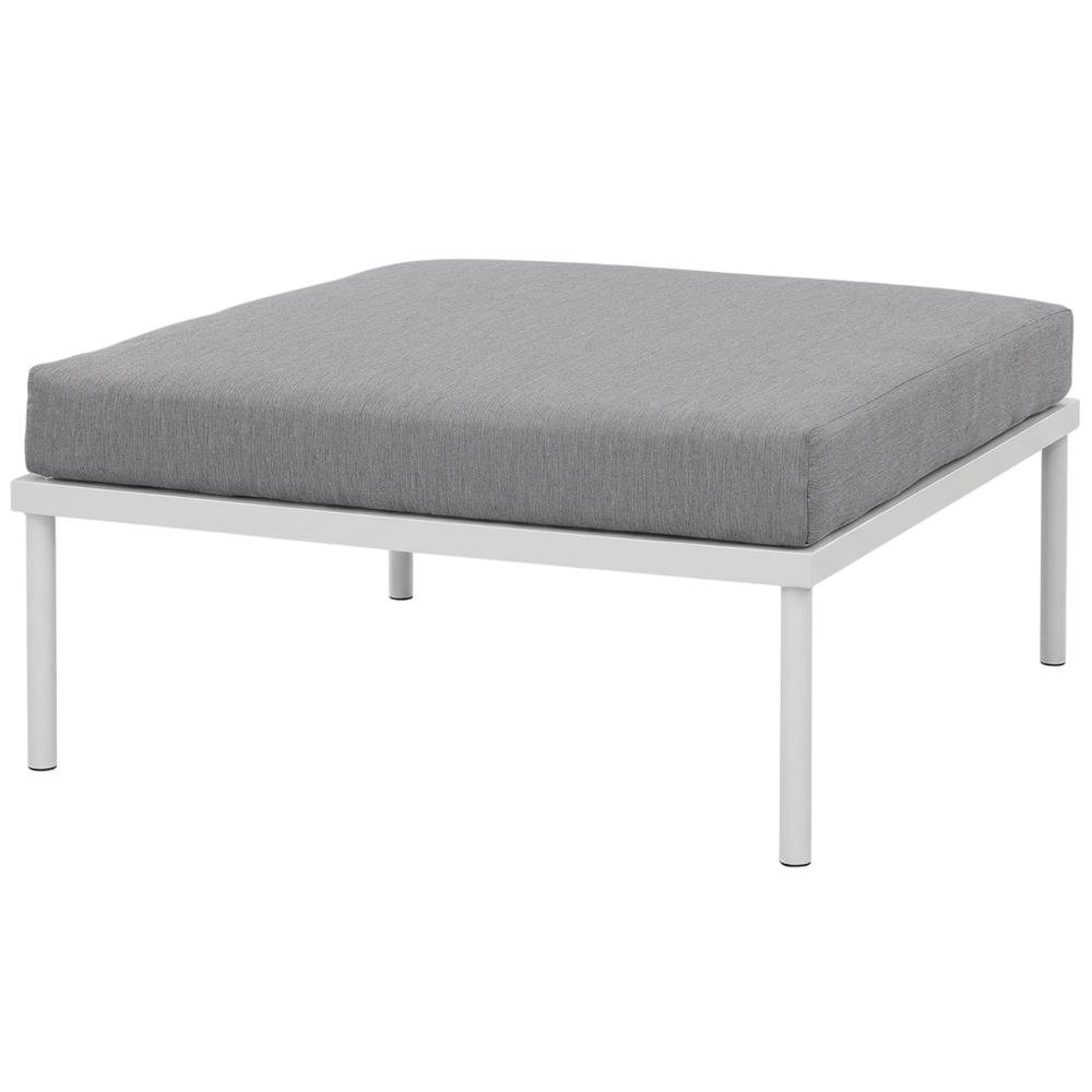 Aluminum Outdoor Patio Ottoman With Cushioned Top And Stylish Design. Picture 1
