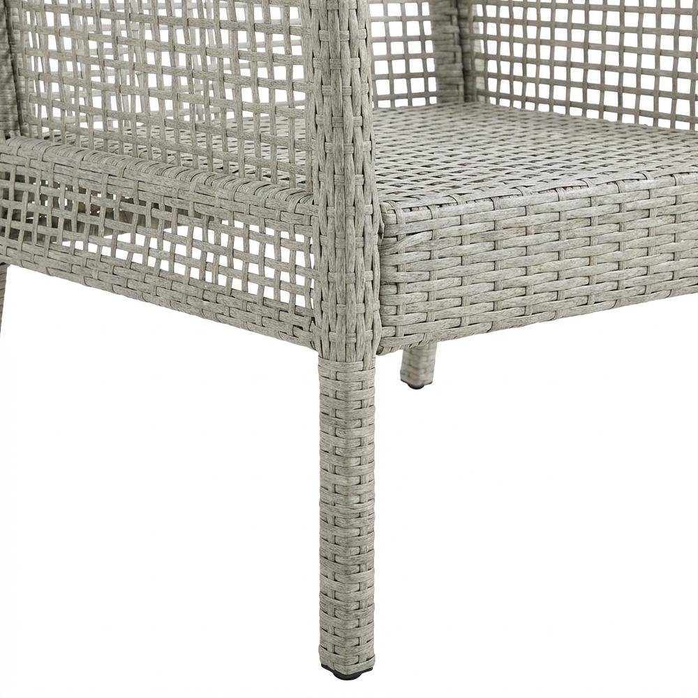 Set Of 4 Outdoor Wicker Rattan Dining Armchairs For Patio. Picture 6