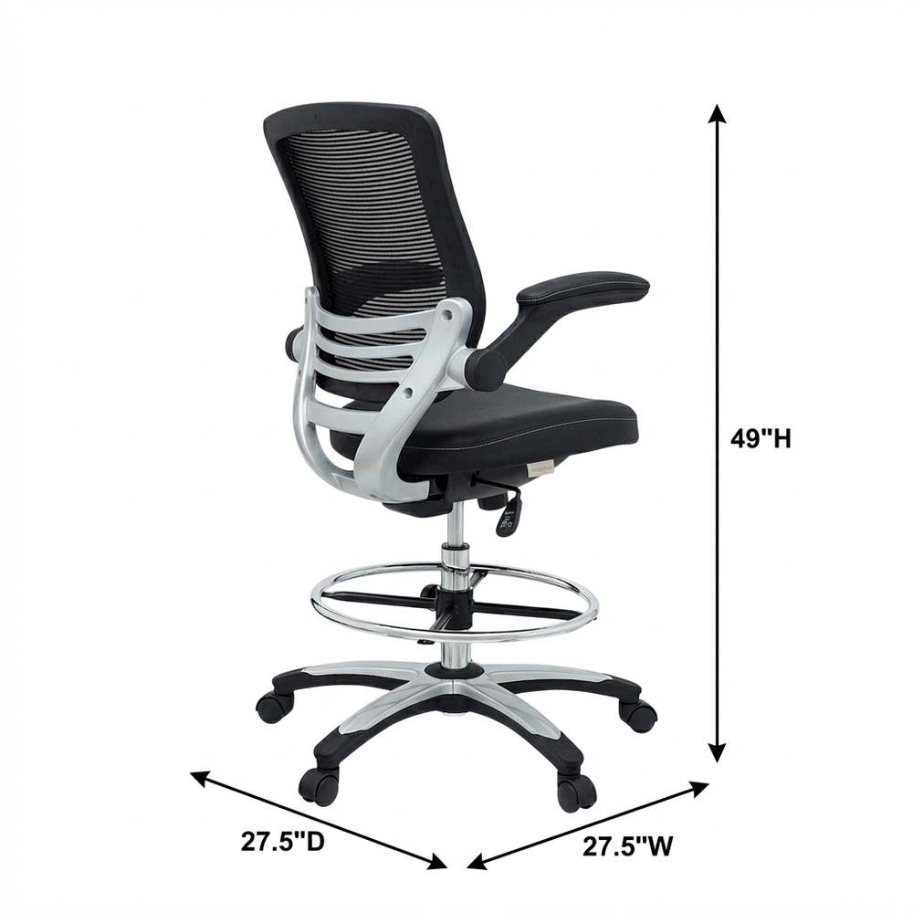 Plastic Drafting Chair with Armrest and Adjustable Height for Office Use. Picture 6
