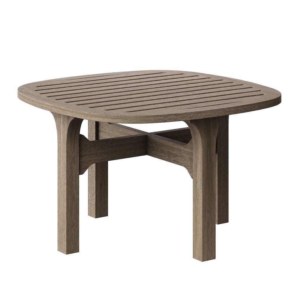 Saratoga 4-Piece Outdoor Patio Teak Wood Furniture Set. Picture 12