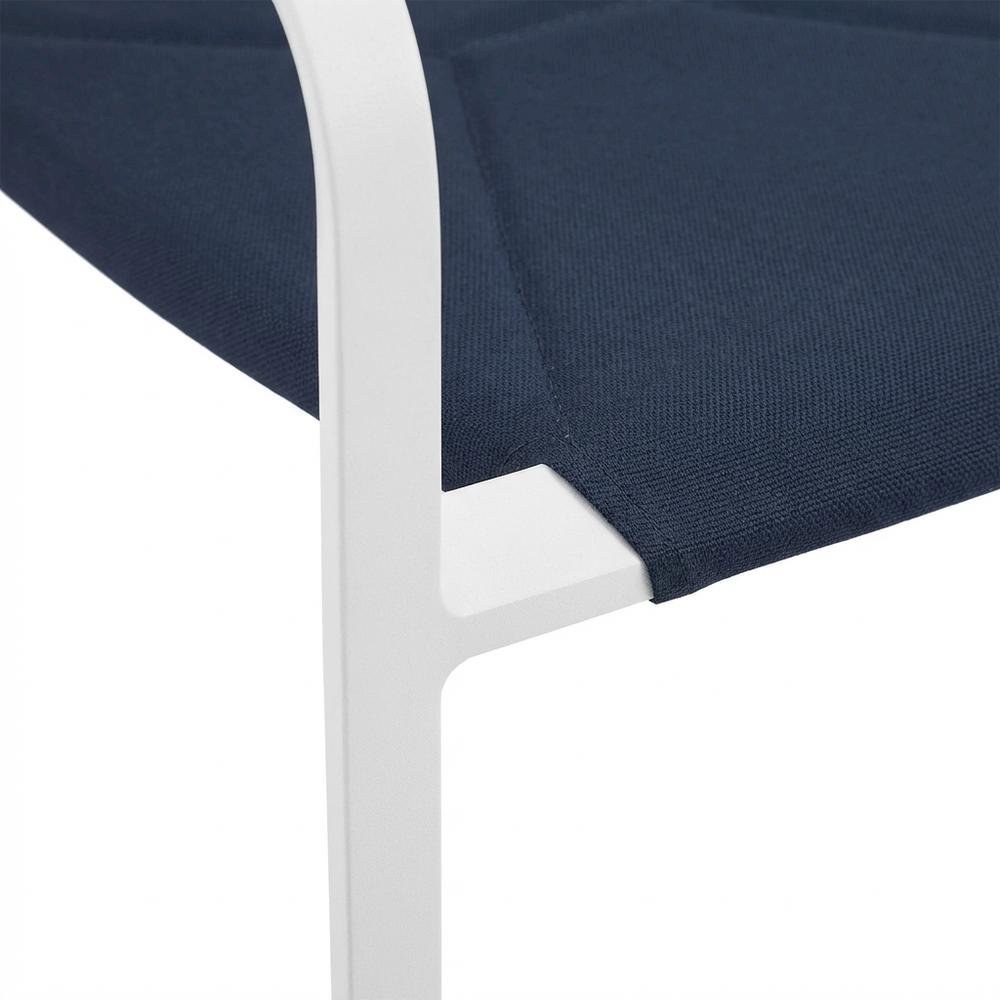 Outdoor Patio Aluminum Armchair Set Of 2 With Stackable Design For Lounge Use. Picture 6